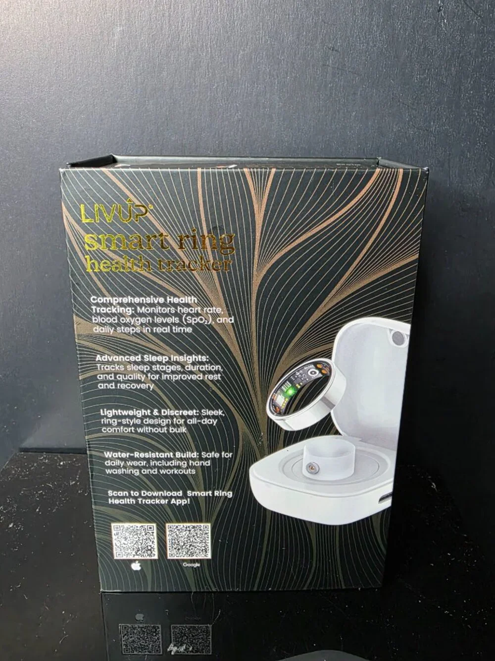 LIVV Smart Ring Health Tracker Silver Size 7 Fitness Sleep Monitor NEW
